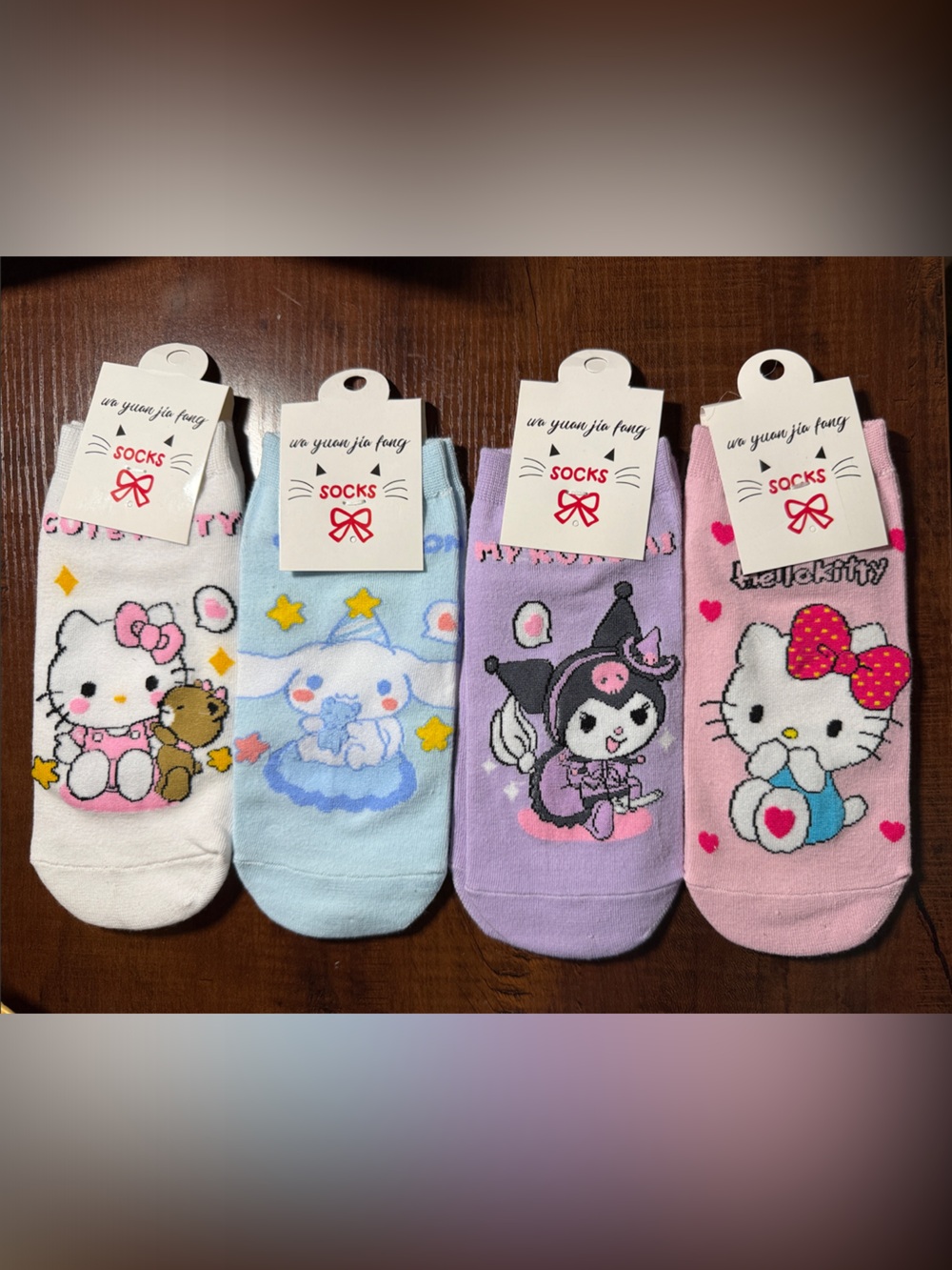 Cute Sanrio Character Ankle Socks - 4 pairs *NWT